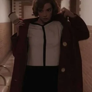 The Queen's Gambit Anya Taylor-Joy Red Wool Coat