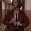 The Queen's Gambit Anya Taylor-Joy Red Wool Coat - Image 2