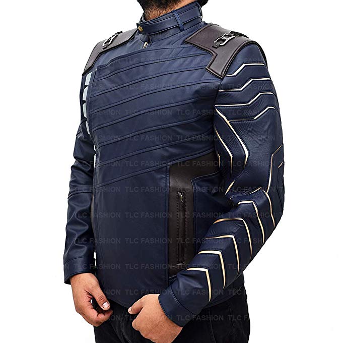 Infinity War Bucky Barnes Winter Soldier Leather Jacket - Image 2