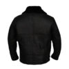 Mens B3 Aviator Bomber Black Leather Jacket