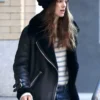 Keira Knightley Aviator B3 Shearling Leather Jacket