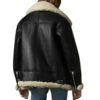 Women Bomber Aviator Shearling Jacket
