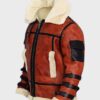 B6 Aviator Sheepskin Waxed Jacket - Image 2