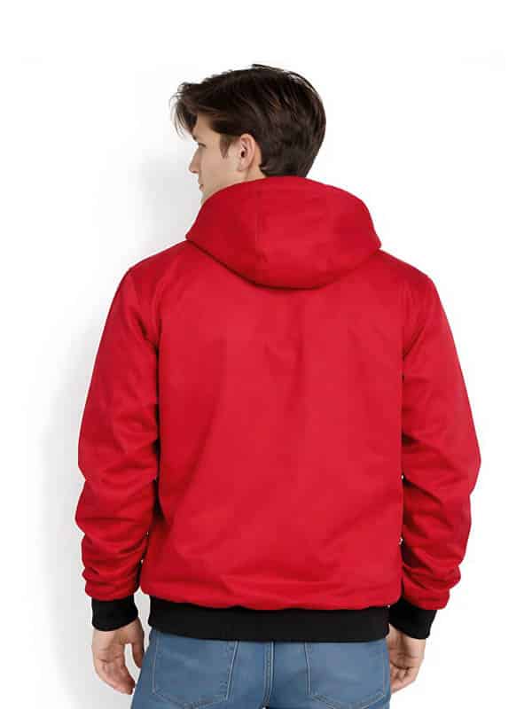 Vintage Carhartt Red Hooded Bomber Jacket - Image 4