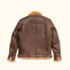 Mens Brown Shearling Bomber Jacket