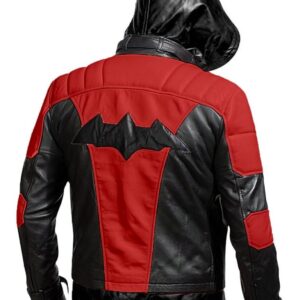 Alternative view of Batman Arkham Knight Jason Todd Leather Jacket Red Hood