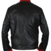 Batman Dark Knight Christian Bale Leather Biker Jacket Black
