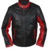 Batman Dark Knight Christian Bale Leather Biker Jacket Black