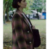 Behind Her Eyes Eve Hewson Plaid Coat - Image 2