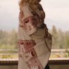 Beth Dutton Yellowstone Pink Printed Coat
