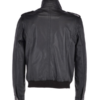 Black Leather Bomber Jacket Mens