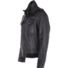 Black Leather Bomber Jacket Mens