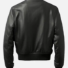 Black Leather Bomber Jacket Mens