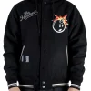 The Hundreds Black Letterman Jacket - Image 2