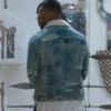 Erik Killmonger Black Panther Shearling Denim Jacket - Image 3