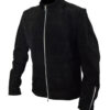 Men's Black Suede Leather Jacket - Image 4
