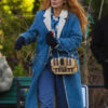 Blake Lively It Ends With Us Denim Shearling Coat
