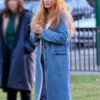 Blake Lively It Ends With Us Denim Shearling Coat - Image 2