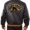 Boston Bruins Leather Bomber Jacket