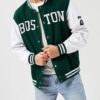 Boston Celtics Green and White Varsity Jacket