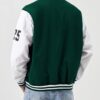 Boston Celtics Green and White Varsity Jacket - Image 4