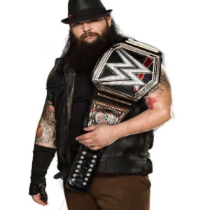 WWE Bray Wyatt Black Leather Hooded Vest