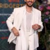 Bridgerton Premiere Jonathan Bailey White Suit