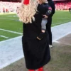 Brittany Mahomes Black Shearling Coat