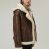 Women's Genuine Sheepskin Shearling Leather Jacket - Image 5