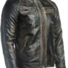 Cafe Racer Motorcycle Leather Jacket