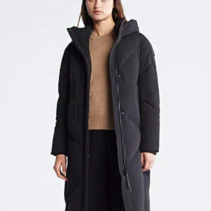 Meghan Markle Calvin Klein Quilted Maxi Puffer Jacket