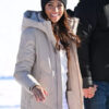 Meghan Markle Calvin Klein Quilted Maxi Puffer Jacket