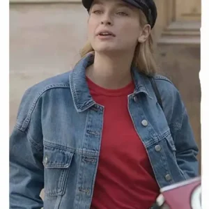 Camille Razat Emily In Paris Blue Denim Jacket