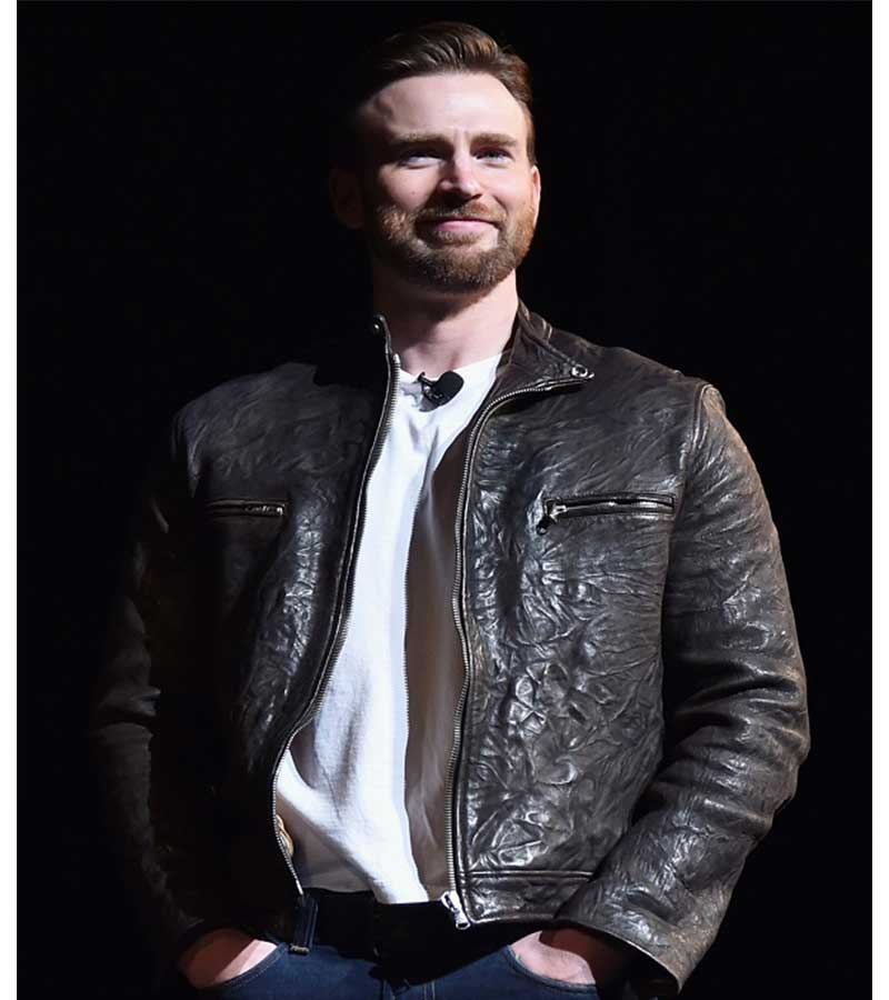 Captain America Civil War Chris Evans Brown Leather Jacket
