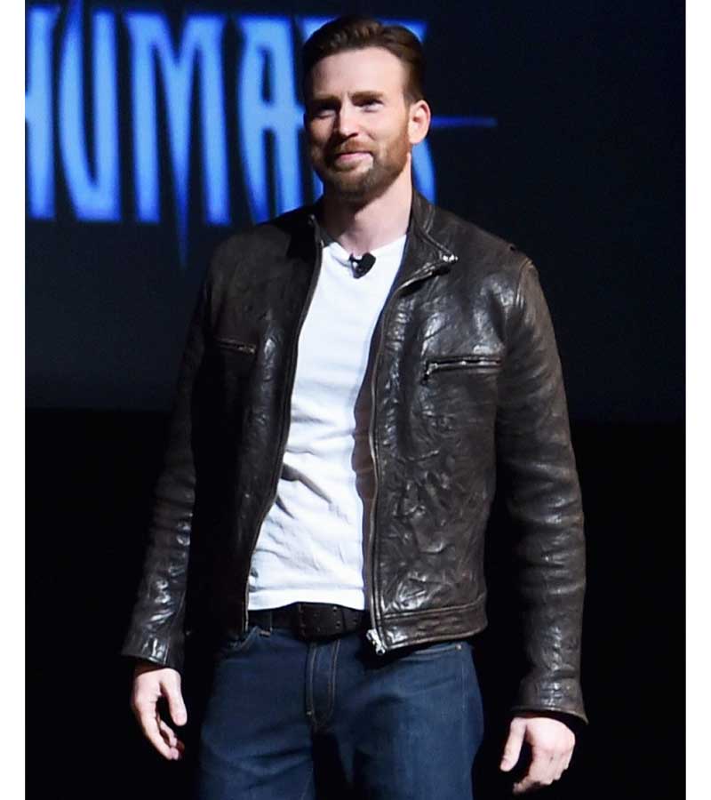 Captain America Civil War Chris Evans Brown Leather Jacket