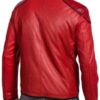 Red Leather Captain Marvel Shazam Jacket