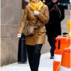 Cassie Bowden The Flight Attendant Leather Coat