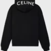 Celine Black Zip-Up Hoodie