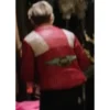Charlie's Angles Kristen Stewart Leather Bomber Jacket Red and White - Image 2