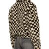 Travis Kelce Checkered Faux Fur Jacket