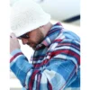 Travis Kelce Half-Zip Plaid Shirt Jacket