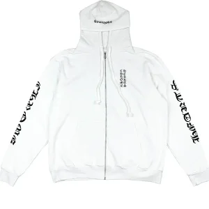 Chrome Hearts Vertical Logo FU Hood Zip Up Hoodie
