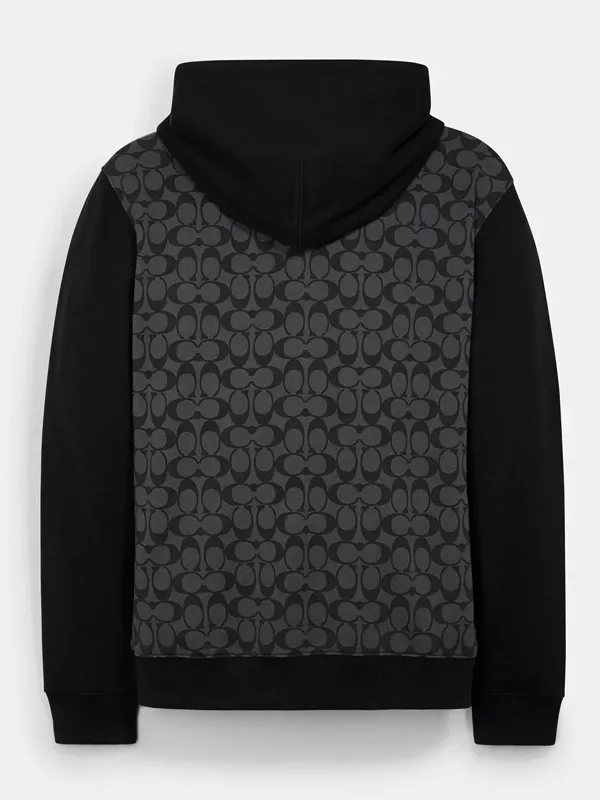 Coach Hoodie | Coach Signature Hoodie Khaki and Grey