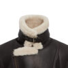 Mens RAF Sheepskin Leather Flying Jacket Dark Brown - Image 5