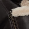 Mens RAF Sheepskin Leather Flying Jacket Dark Brown - Image 4