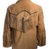 Men's Suede Leather Jacket With Fringe - Image 3