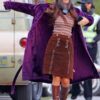 Daisy Jones & The Six Camila Morrone Paurple Coat