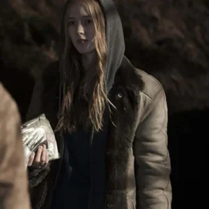 Franziska Doppler Dark Shearling Leather Jacket