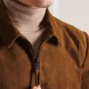 Men's Dark Brown Suede Leather Jacket