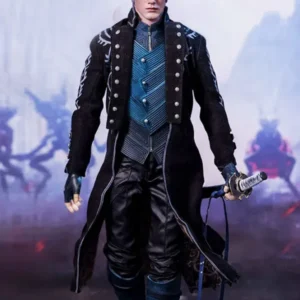 Devil May Cry 5 Long Black Leather Coat